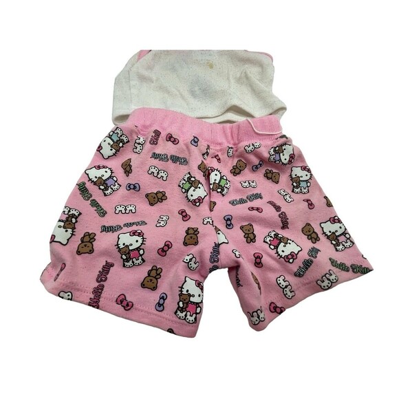 Build A Bear Hello Kitty Pajamas PJs Sanrio Cupcake Clothes Outfit Set Pnk & Wht - Picture 5 of 15